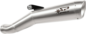 70's Slip-on Muffler Stainless Steel, Polished 