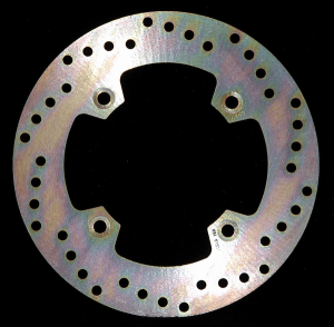 Round D-series Fixed Offroad Brake Rotor Silver, Stainless Steel