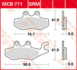 Plăcuțe de frână sinterizate pentru scutere din seria Srm