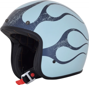Fx-76 Flame Vintage Helmet Gloss Blue/gray 2x-large Blue, Gloss, Gray 2XL, 1, nordicamoto.ro