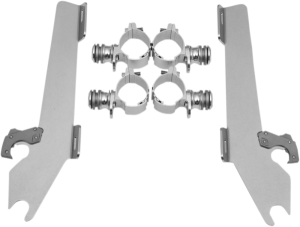 Fats/slim Windshield Trigger-lock Complete Mount Kit Polished, 1, nordicamoto.ro