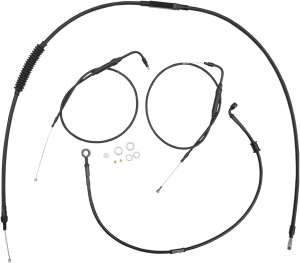 Handlebar Cable And Brake Line Kit For Clubman Handlebars Black, 1, nordicamoto.ro