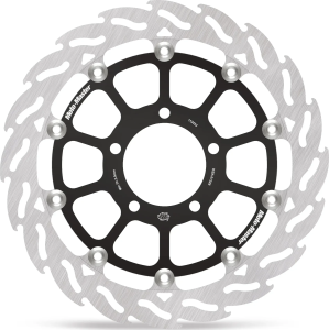 Flame Floating Alu Brake Disc Black, Silver 