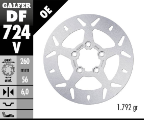 Brake Rotor Fixed Round Silver