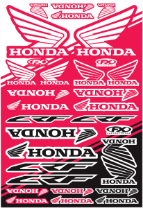 Sticker Sheet Black, Red, White