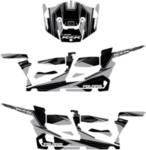 Complete Utv Graphics Kit Black, Silver, 1, nordicamoto.ro