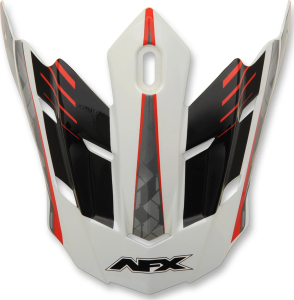 Fx-17 Factor Visor Peak Pearl White/red Red, White