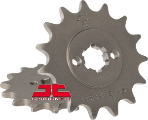 JT SPROCKETS Pinion față pentru arbore intermediar, finisaj natural, 1, nordicamoto.ro