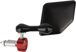 Halo Stainless Steel Bar End Mirror Black