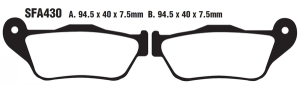 Sfa Series Organic Scooter Brake Pads