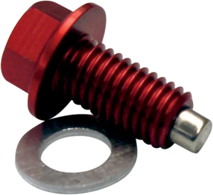 MOOSE RACING Magnetic Drain Plug Red 