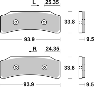 Ds Racing Dual Sintered Brake Pads