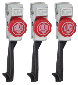 3 Narrow, Quick Adjusting Jaws (set) - Series 3-s Black, Red, Silver