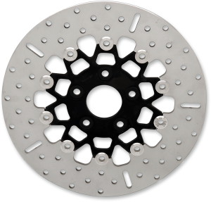 Custom Stainless Steel Rear Brake Rotor Black, Chrome, 1, nordicamoto.ro