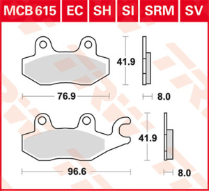 Plăcuțe de frână ceramice din seria Ec, 1, nordicamoto.ro