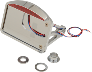 Side Mount Half-moon Led Taillight And License Plate Mount Chrome, 1, nordicamoto.ro