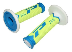 Triple Density Grips Blue, Fluorescent Yellow, White