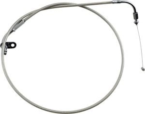 Cablu de accelerație/ralanti din oțel inoxidabil Armor Coat pentru motociclete cruiser, model Silver Standard, 1, nordicamoto.ro