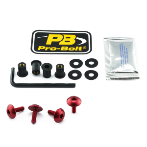 Screen Bolt Aluminium Red
