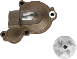Supercooler Water Pump Cover And Impeller Kit Magnesium, Powder-coated