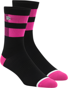 Sosete 100% Flow Black/Fluorescent Pink