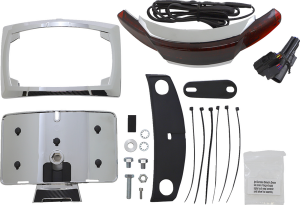 Latitude Tail Light & License Plate Mount With Lightstrike Technology Chrome, 2, nordicamoto.ro