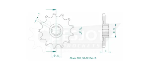Standard Sprocket Front 520 Natural, 2, nordicamoto.ro