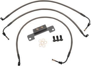 Midnight Braided Brake Line Kit Black, Midnight