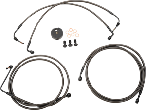 Midnight Braided Brake Line Kit Black, Midnight