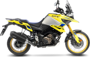 Tobă de eșapament LeoVince LV-12 R Black Edition Slip-On pentru Suzuki V-Strom 1050, 2, nordicamoto.ro
