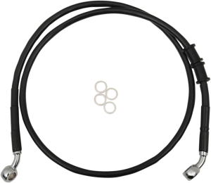 Extended Length Brake Line Black, Vinyl Coated