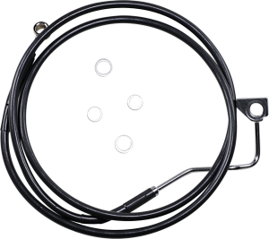 Stainless Steel Brake Line Kit Black, 1, nordicamoto.ro