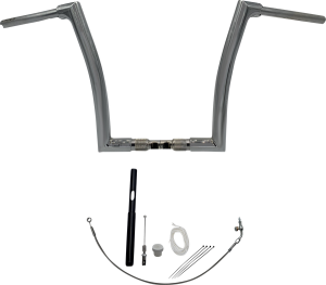 1-1/2(r) Ez Install Flat Top Handlebar Kit Silver
