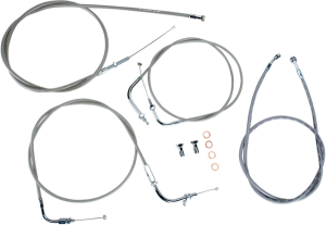 Stainless Handlebar Cable/line Kit Silver