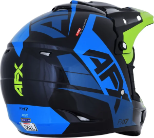 Casca AFX FX-17 Aced Black/Blue/Fluorescent Green M, 3, nordicamoto.ro