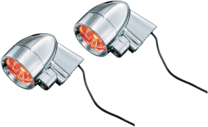 Super-bright Led Silver Bullets With Short Fender Strut Mounts Red, 3, nordicamoto.ro