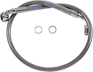 Stainless Steel Brake Line Kit Silver, Clear-coated