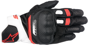 Manusi Piele Alpinestars Sp-5 Negru/Alb/Rosu