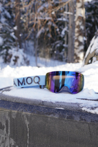 Ochelari Snowmobil AMOQ Vision Vent+ cu lentila magnetica Light Blue/Navy - Blue Mirror