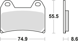 Placute frana fata TRW Organice APRILIA PEGASO 650 '05-'10/BMW F 800 GT / R / S / ST '08-'16/ KTM 790 ADV '19 -/1090 ADV '17 -/SUZUKI GSX 1200 '99-'01/YAMAHA XTX 660 '04-'16/ XJR 1200 '94-'98