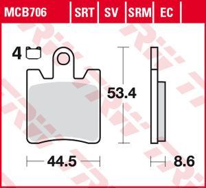 Srt Series Sindered Front Brake Pads, 1, nordicamoto.ro