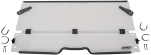 Parbriz complet rabatabil, transparent 