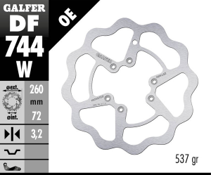 Wave® Brake Rotor Silver, 1, nordicamoto.ro