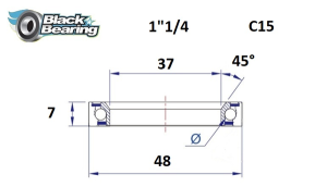 Headset Bearing, 1, nordicamoto.ro