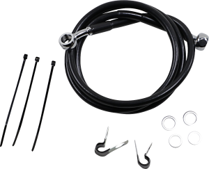 Extended Length Black Vinyl Brake Line Kit Black