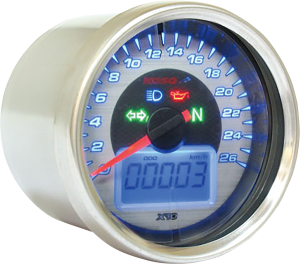 D64 Speedometer Black, Blue, Red, White