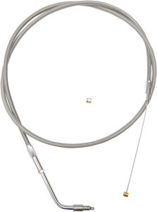 Stainless Braided Handlebar Throttle Cable Silver