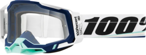 Ochelari 100% Racecraft 2 Arsham Clear/White/Blue