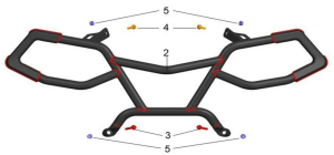 BULLBAR FAȚĂ ATV CFMOTO CFORCE 400 / 450 / 500 / 520 – NEGRU, 9, nordicamoto.ro