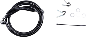 Stainless Steel Brake Line Kit Black, 1, nordicamoto.ro